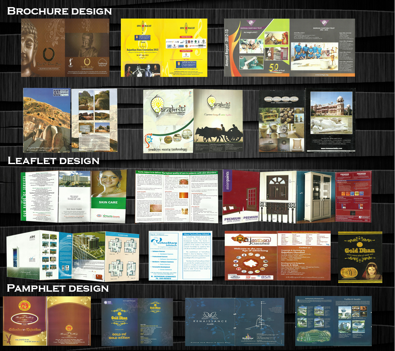 Brochure Printing and designing portfolio