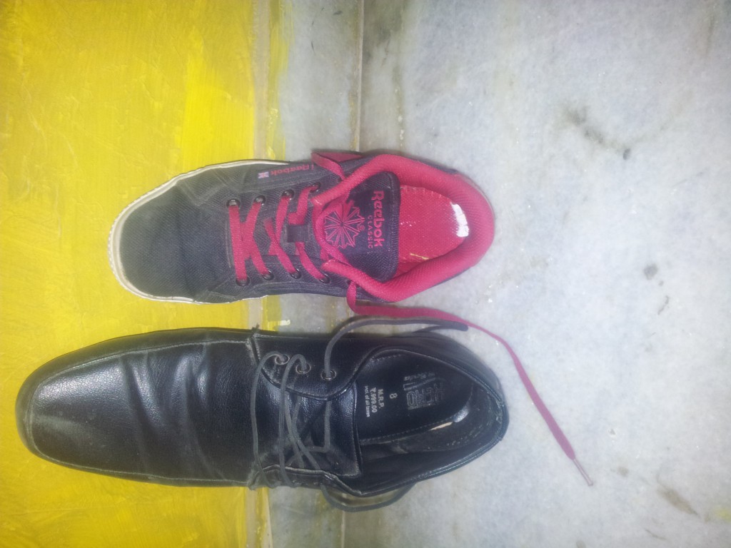 Bata with price and Reebok with Logo