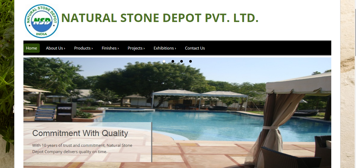 natural stone depot website development-Thoughtfulminds