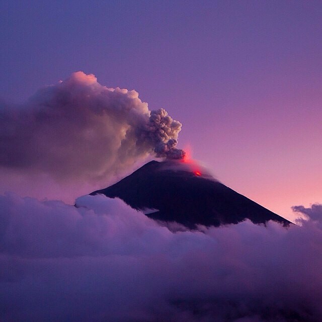 sunset at Baños, Ecuador