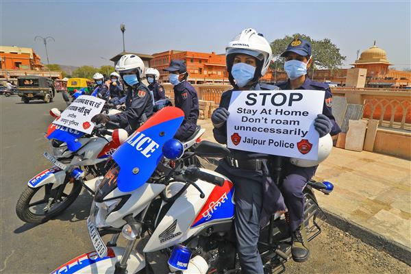 Jaipur police urging stay at home in Jaipur