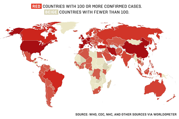 companies with confirmed Coronavirus cases